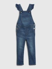 Gap Dětské džíny s laclem ruffle skinny overalls with Washwell 4YRS