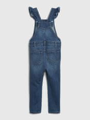 Gap Dětské džíny s laclem ruffle skinny overalls with Washwell 4YRS