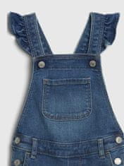 Gap Dětské džíny s laclem ruffle skinny overalls with Washwell 4YRS