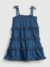 Gap Dětské šaty denim tiered dress 3YRS