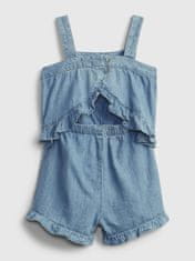 Gap Dětské šaty denim ruffle romper 3YRS