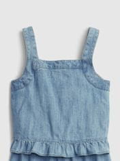 Gap Dětské šaty denim ruffle romper 3YRS