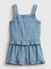 Gap Dětské šaty denim ruffle romper 3YRS