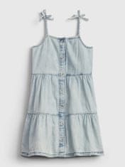 Gap Dětské šaty denim acid tiered dress 4YRS