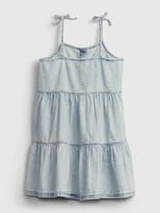 Gap Dětské šaty denim acid tiered dress 4YRS