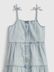 Gap Dětské šaty denim acid tiered dress 4YRS