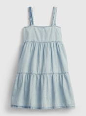 Gap Dětské šaty denim tiered dress XS