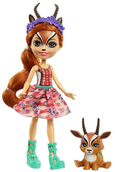Mattel Enchantimals panenka a zvířátko Gabriela Gazelle a Racer - rozbaleno