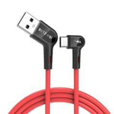 Blitzwolf BW-AC1 kabel USB / USB-C 3A 1.8m, červený