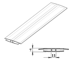 LanitPlast Polykarbonátový H-profil 4 mm čirý 6 m