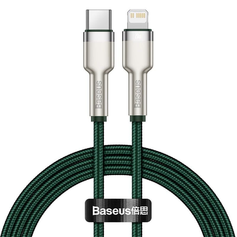 BASEUS Cafule Series nabíjecí / datový kabel USB-C na Lightning PD 20 W 1 m CATLJK-A06, zelená
