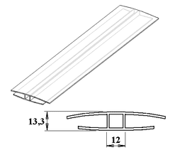 LanitPlast Polykarbonátový H-profil 10 mm čirý 3 m