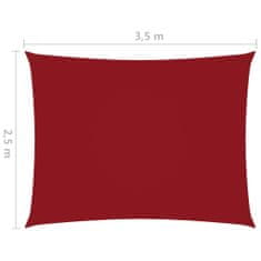 Greatstore Stínící plachta oxfordská látka obdélníková 2,5 x 3,5 m červená