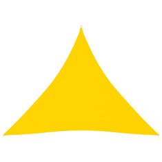 Greatstore Stínící plachta oxfordská látka trojúhelníková 3x3x3 m žlutá
