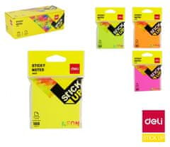 Deli stationery Bloček samolepící STICK UP neon 76 x 76mm mix 100l DELI EA02302