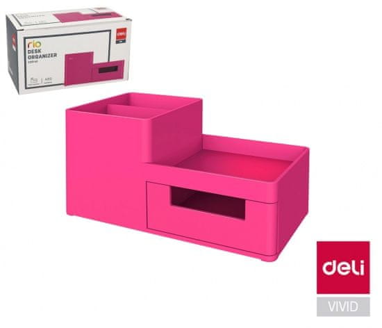 Deli stationery Stojánek plastový DELI EZ25140 růžový