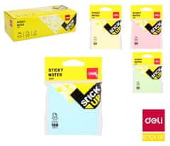 Deli stationery Bloček samolepící STICK UP pastel 76 x 76mm mix 100l DELI EA01302