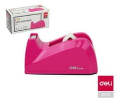 Deli stationery Odvíječ lepící pásky stolní DELI do 18mm E814A růžový