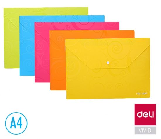 Deli stationery Obal spisový s klopou a drukem A4 ORNAMENT klopa zkosená DELI E39640