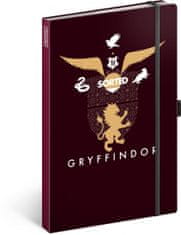 Presco Group Notes Harry Potter – Gryffindor, linkovaný, 13 × 21 cm