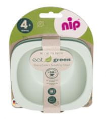 NIP GREEN line miska, 2ks, green/light green