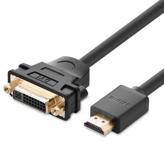 Ugreen adaptér DVI 24+5 pin - HDMI F/M 22cm, černý