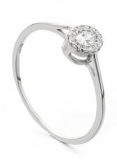MOISS Luxusní stříbrný prsten s čirými zirkony R00020 (Obvod 59 mm)