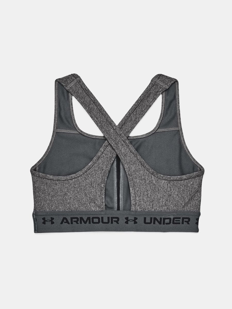 Under Armour Podprsenka Crossback Mid Heather Bra-GRY