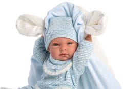 Llorens 73859 New Born chlapeček - realistická panenka miminko s celovinylovým tělem - 40 cm