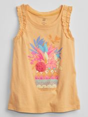 Gap Dětské tílko ruffle graphic tank 3YRS