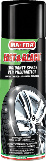 MA-FRA FAST & BLACK 500 ml leští a chrání pneu - sprej