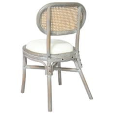 Vidaxl Jídelní židle 6 ks šedé plátno