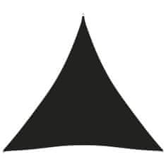Greatstore Stínící plachta oxfordská látka trojúhelníková 3x3x3 m černá