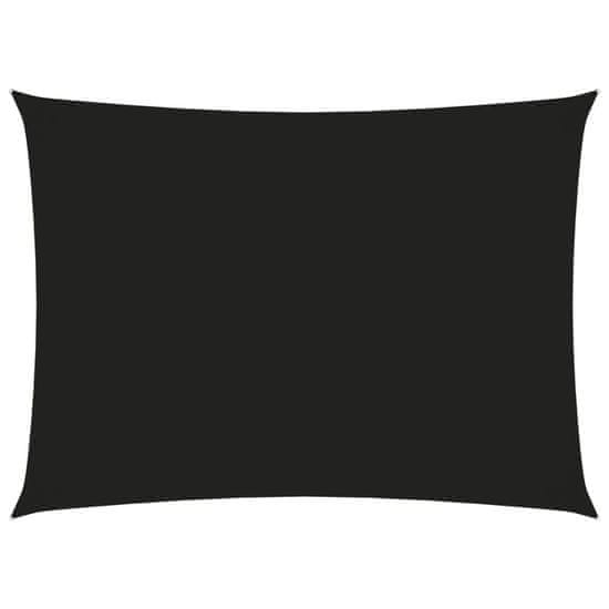 Greatstore Stínící plachta oxfordská látka obdélníková 3,5 x 5 m černá