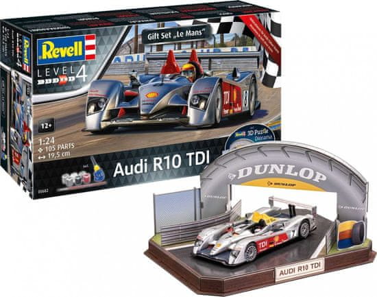 Revell  Gift-Set diorama 05682 - Audi R10 TDI + 3D Puzzle (LeMans Racetrack) (1:24)
