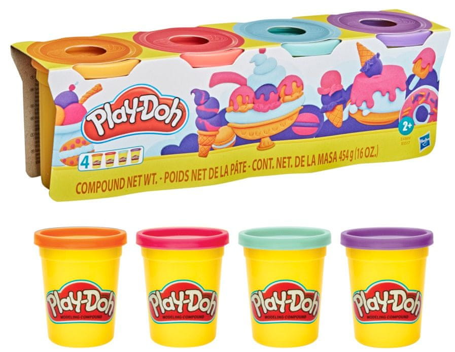 Play-Doh Balení 4 tub - sweet