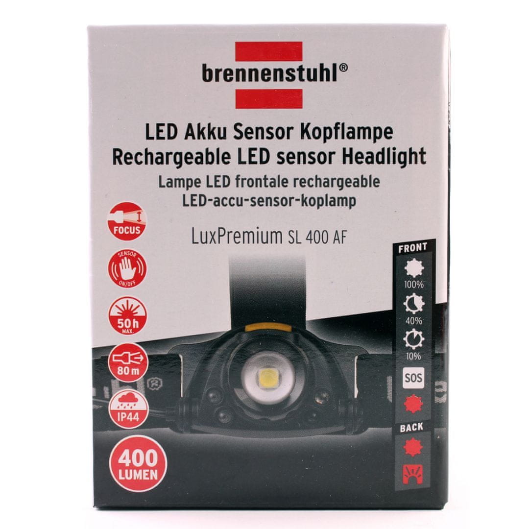 Lampe frontale LED - rechargeable - LuxPremium SL 400 AF BRENNENSTUHL