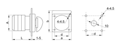 Tracon Electric Reverzační vačkový přepínač 25A 48×48mm