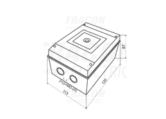 Tracon Electric Krabice k vačkovým spínačem - velikost 2 120x113x87mm