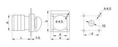 Tracon Electric Reverzační vačkový přepínač 32A 64×64mm