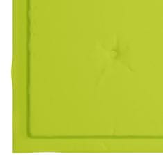 Petromila Jídelní židle 6 ks jasně zelené podušky masivní teak