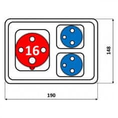 SEZ ROSP 1630 Rozvodnice nejištěná IP54 190x148x117mm