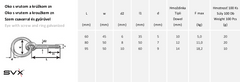 SVX Oko s vrutem a kroužkem Zn 6x60mm Balení: 10 ks