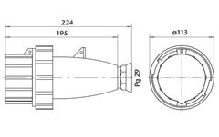 SEZ Vidlice 400V 63A/4 IVG 6343 