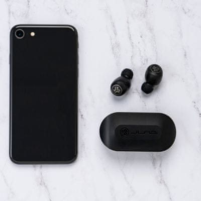  moderne Bluetooth slušalke jlab go air z izenačevalnikom čist zvok izjemno zmogljiva polnilna škatla za dolgo življenjsko dobo s kabelskimi senzorji na dotik 