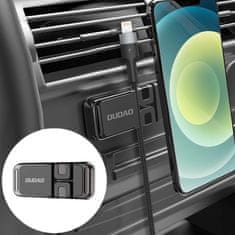 DUDAO F11s držák na mobil do auta + držák na kabel, černý