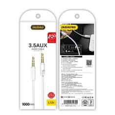 DUDAO L12S AUX kabel 3.5mm mini jack 1m, bílý