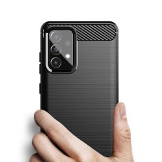 MG Carbon Case Flexible silikonový kryt na Samsung Galaxy A52 5G/4G, černý