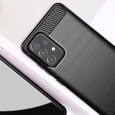 MG Carbon Case Flexible silikonový kryt na Samsung Galaxy A52 5G/4G, černý