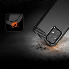 MG Carbon Case Flexible silikonový kryt na Samsung Galaxy A52 5G/4G, černý